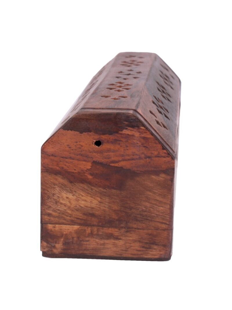 ITOS365 Wooden Handcrafted Agarbatti/Incense Sticks Case- Works as a Storage Case as Well as Holder(Rectangular)