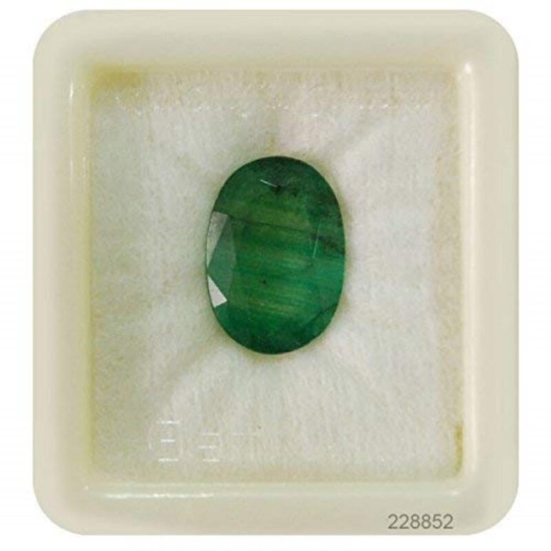 BARMUNDA gems Colombian Quality Beryl Emerald Stone Original Lab Certified Loose Semi Precious Panna Gemstone for Women and Men