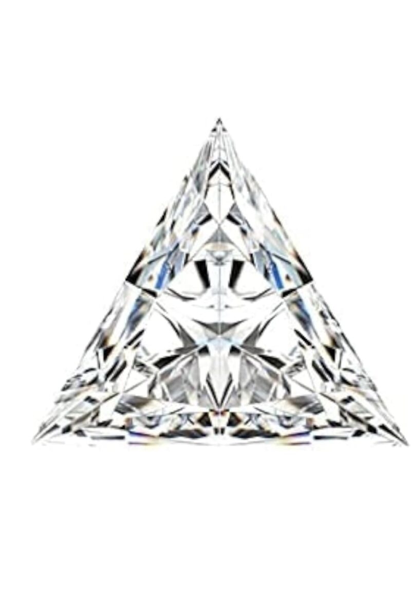 Parakash Gems Triangle Tikona Cubic Zircon White American Diamond Small Size Loose Gemstone