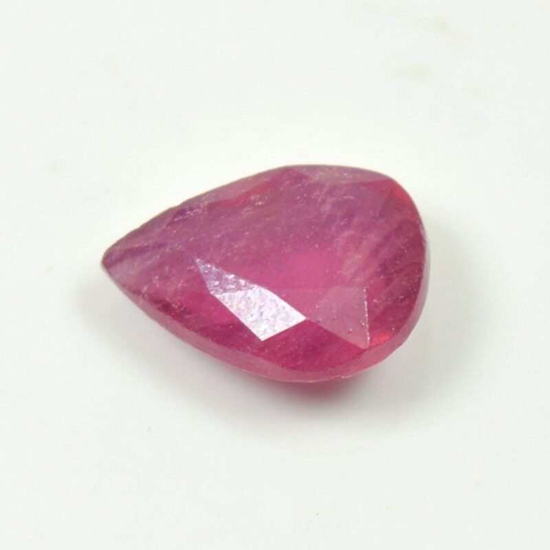 2.25 Ratti Genuine Certified Ruby Loose Stone 2.04 Carat Pear Shape Manik Astrology Engerised Gemstone