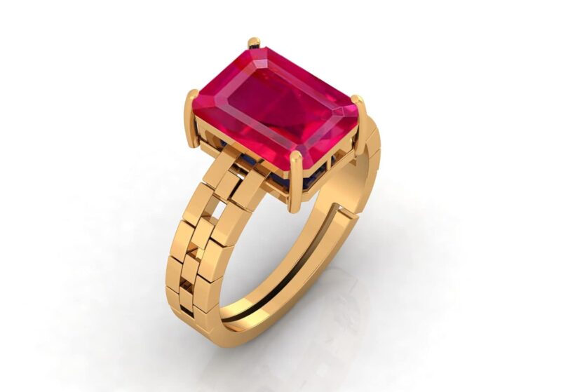 Anuj Sales 3.25 Ratti 2.50 Carat A+ Quality Natural Burma Ruby Manik Unheated Untreatet Gemstone Gold Ring for Women's and Men's{GGTL Lab Certified}