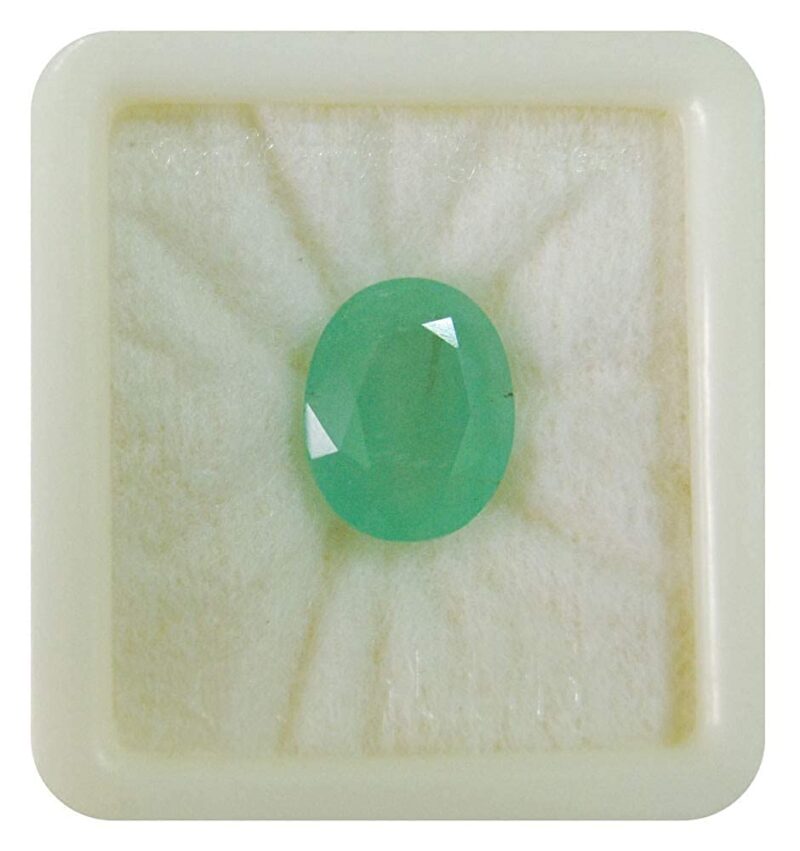 JAGDAMBA GEMS 8.25 Ratti / 7.55 Carat Natural Original Certified Stone Emerald/Panna Brazilian Mines Gemstone