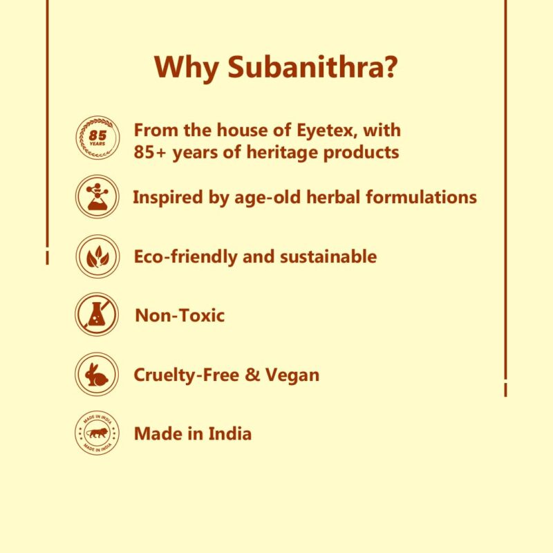 AVL Subanithra Herbal Incense Sticks | from The House of Eyetex | 100% Natural | Chemical-Free | Low Smoke Output | Soothing Herbal Aroma | Eco-Friendly | 120 Sticks