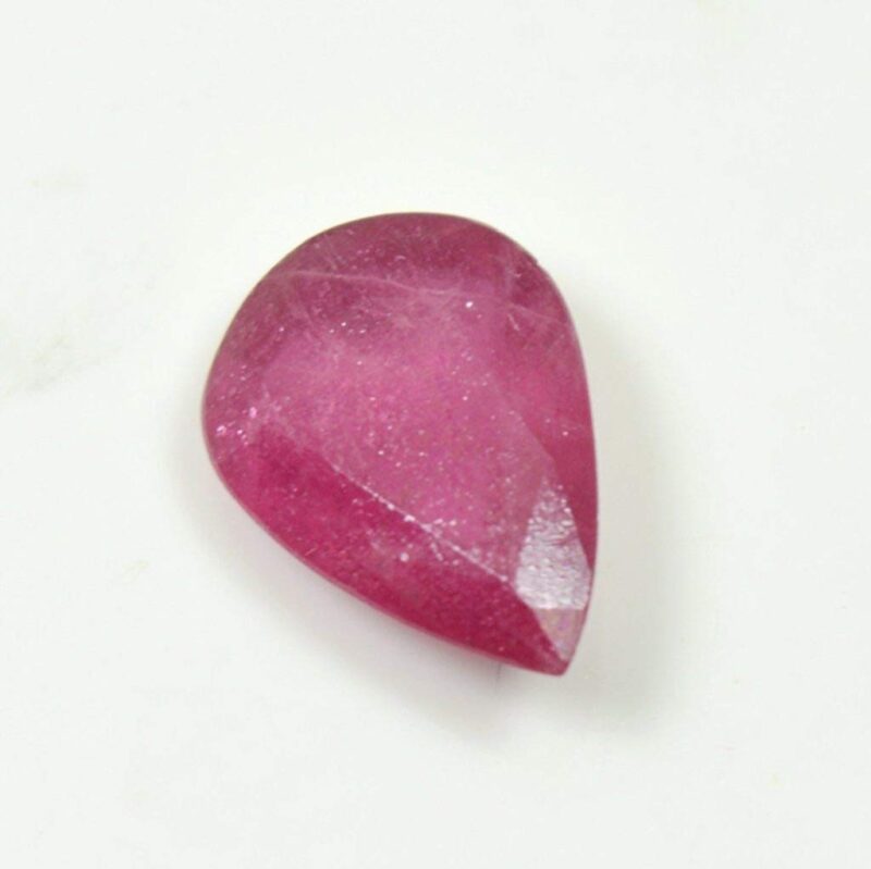 2.25 Ratti Genuine Certified Ruby Loose Stone 2.04 Carat Pear Shape Manik Astrology Engerised Gemstone