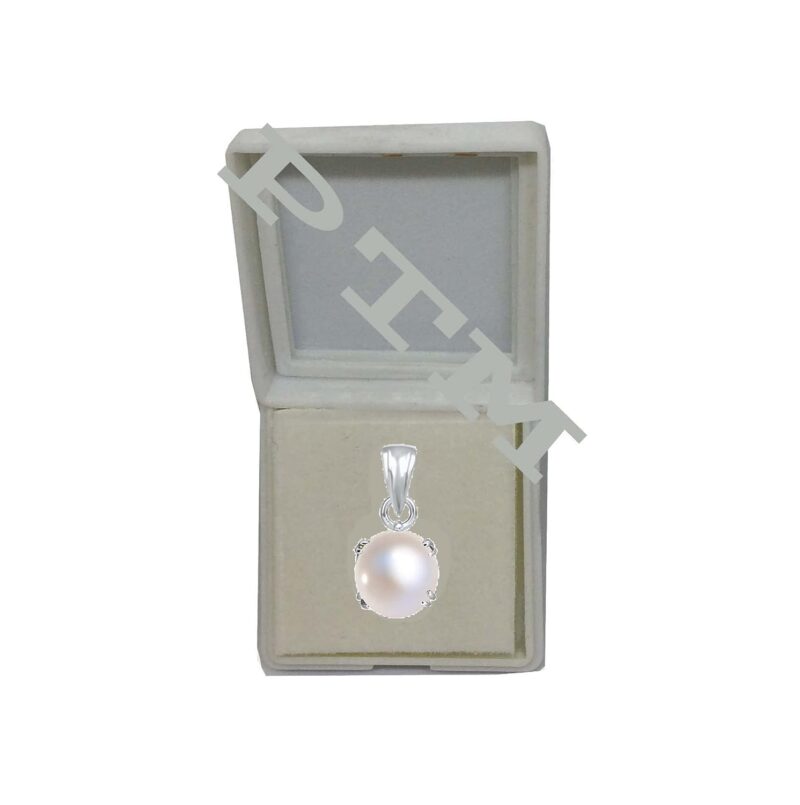 PTM Pearl/Moti 3.25 Ratti to 10.25 Ratti or 3 Carat to 9.5 Carat Astrological Certified Gemstone bis Hallmark 925 Sterling Silver Pendant for Men & Women -nfba1