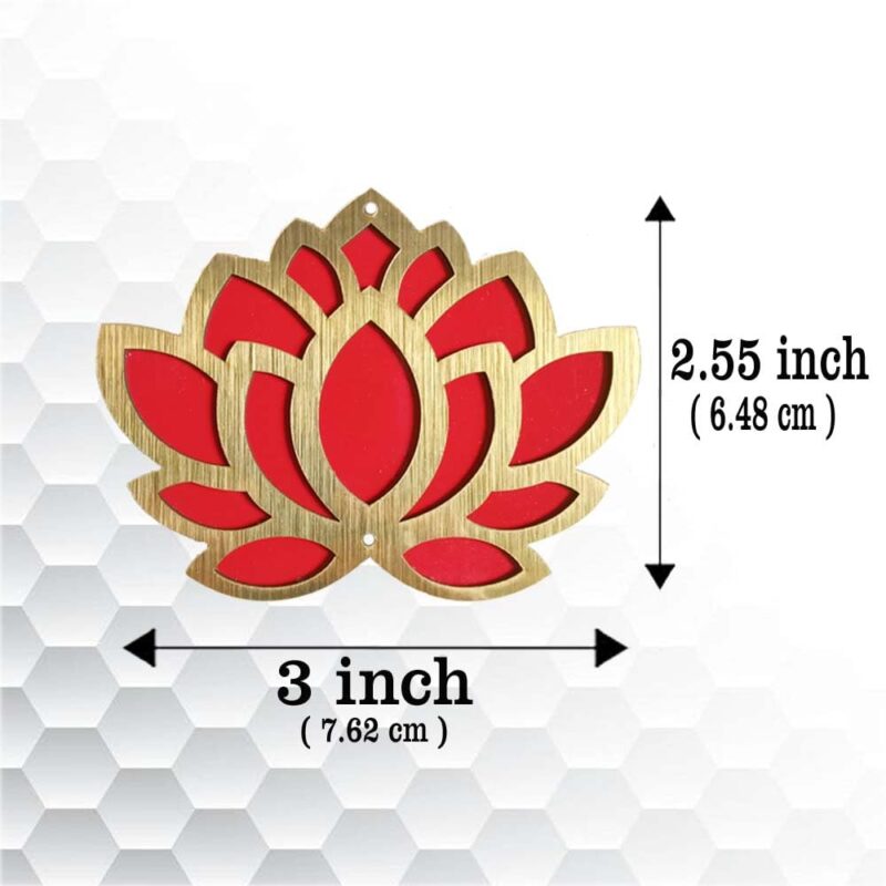 Art Master 2 Layer Lotus Flower Cutout | DIY Rangoli Kit | Decoration for Diwali | Dashera|Pooja, Decorations | Festival Gift | Wedding Decorations | Red and Golden (6, 3inch)