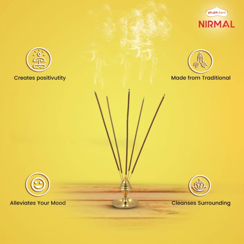 Shubhkart Nirmal Kesar Chandan and Kapoor Loban Agarbatti for Puja & Meditation Agarbatti Zipper - Long Sticks| Charcoal Free (Combo of 2)|Camphor Aroma|Sandalwood Fragrance