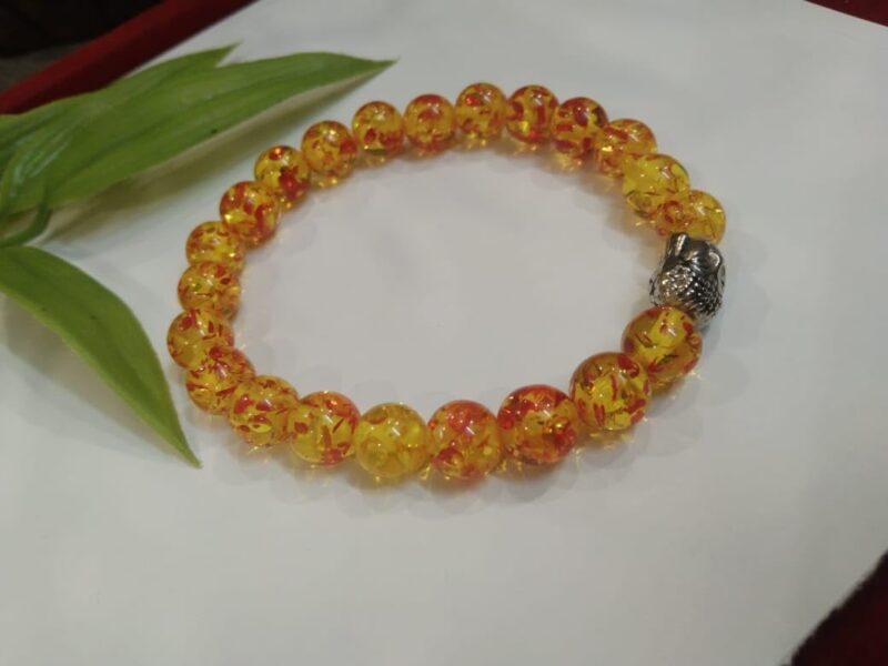 Rare Gems Gallery Beautiful Stretchable Amber Stone Bracelet Original Certified एम्बर ब्रेसलेट Baltic Gemstone Hand Bracelets Excellent Clarity Ambar Crystal Beads Bracelet