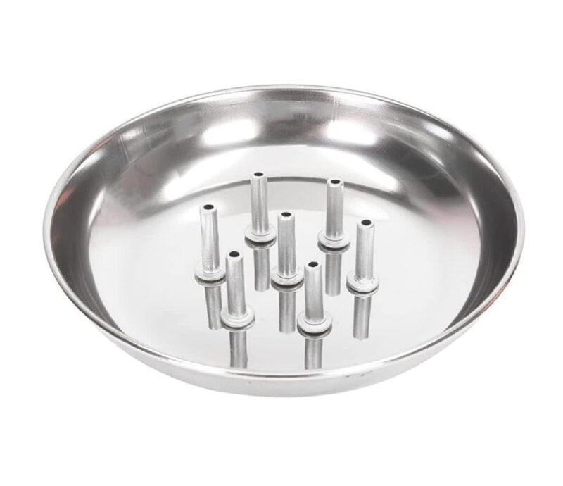 Pass Pass Stainless Steel Agarbatti Stand with Plate Stainless Steel Incense Holder (Silver)