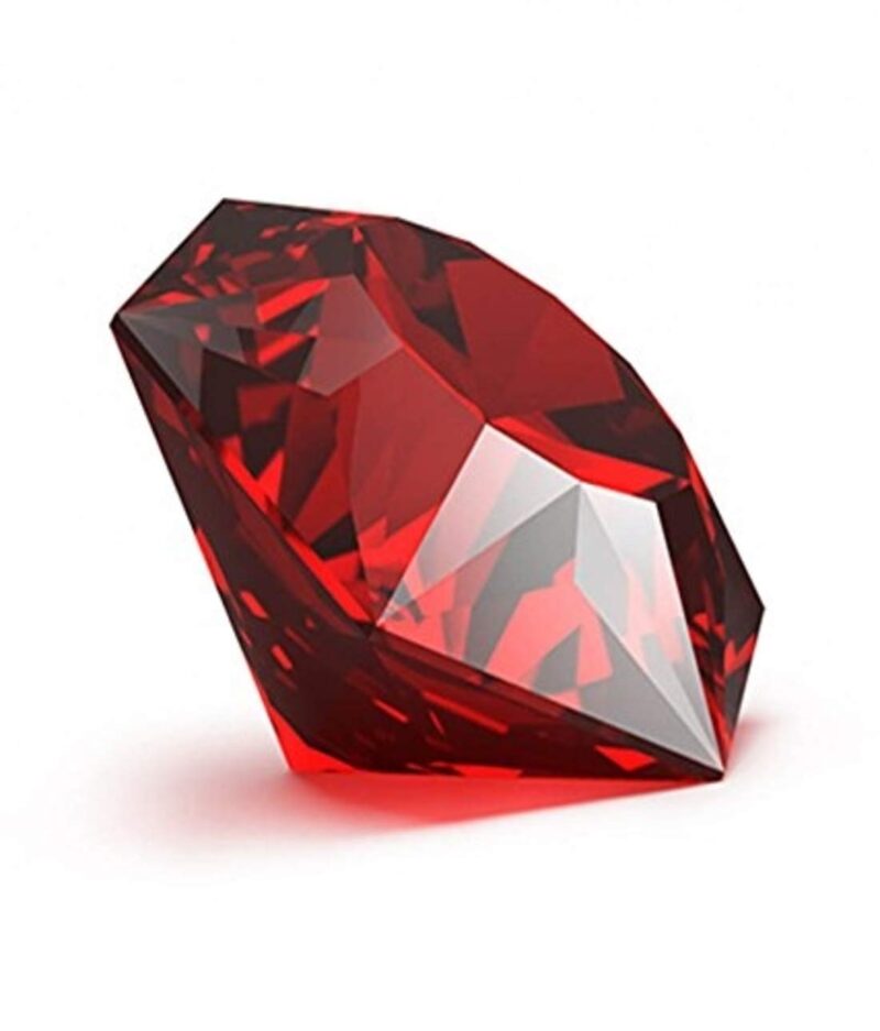 Tejvij And Sons 11.25 Ratti Red Diamond Cut Zircon Natural Gemstone