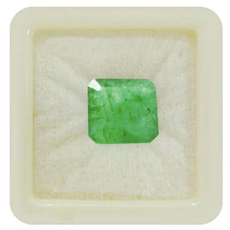 55Carat Lab Certified Natural Emerald Loose Gemstone Panna 2.25 To 10.25 Ratti Taurus Zodiac Vrish Rashi Upratan Venus Shukra Jupiter May Birthstone Astrology Jewelry Making Rashi-Ratan