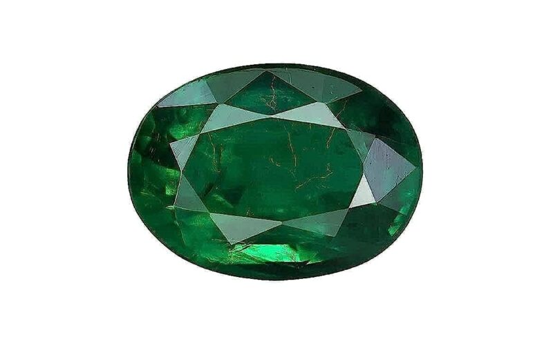 Gemscom Zambian Emerald Stone with Lab Certified Card & Guarantee Card Emerald Stone/Original Emerald Gemstone/Panna Stone Natural Certified/Natural Panna)