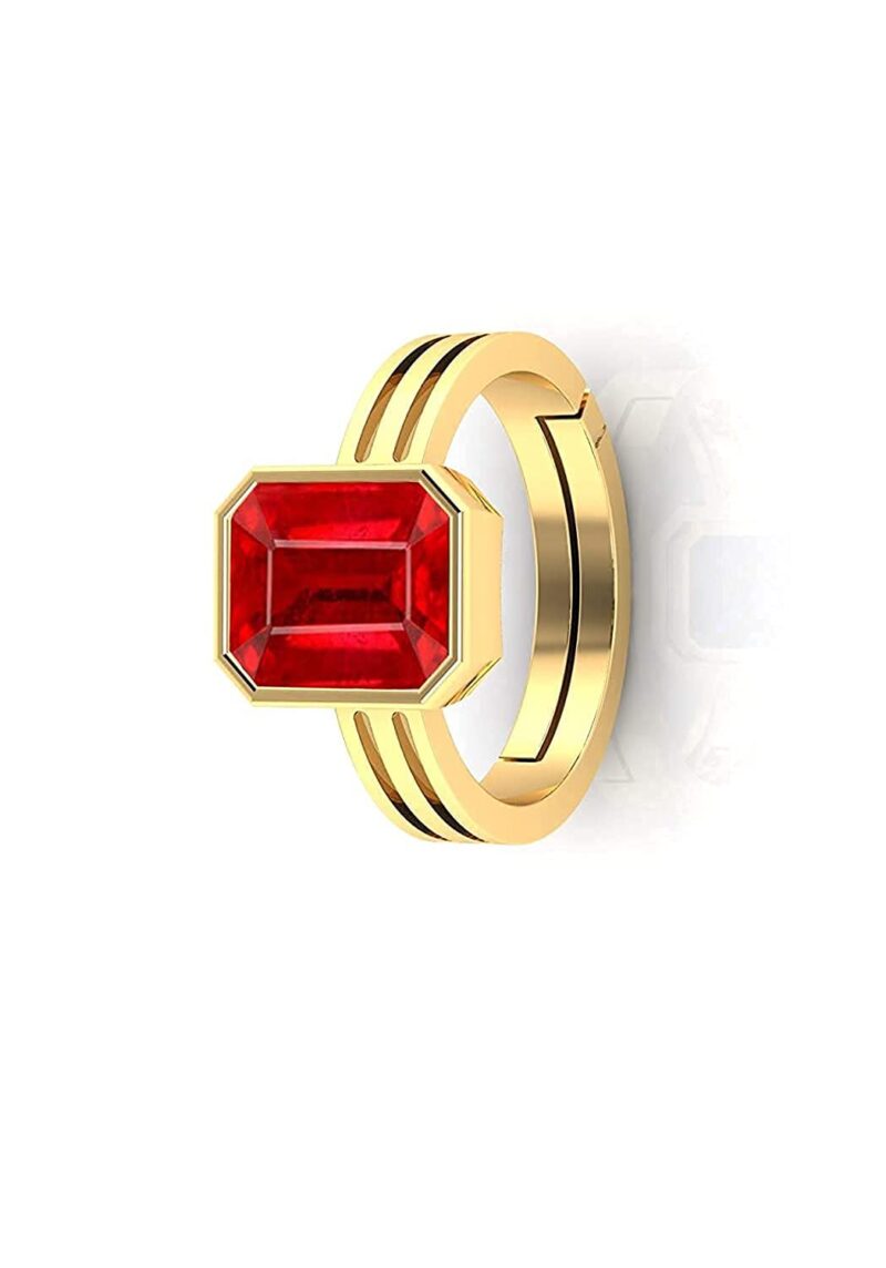 Anuj Sales Natural Certified Unheated Untreatet 4.00 Ratti A+ Quality Natural Burma Ruby Manik Gemstone Ring for Women's and Men's (Lab Certified)