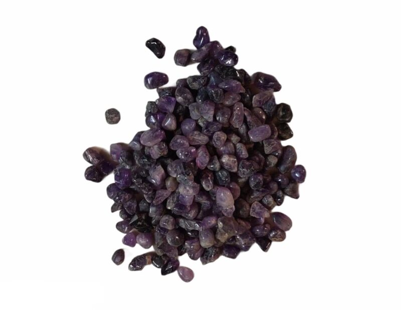 GEMTUB 500 Gram Natural Purple Amethyst Chips Gemstone For Reiki Healing Meditation Vastu Correction & Home Decoration (500 Grams)