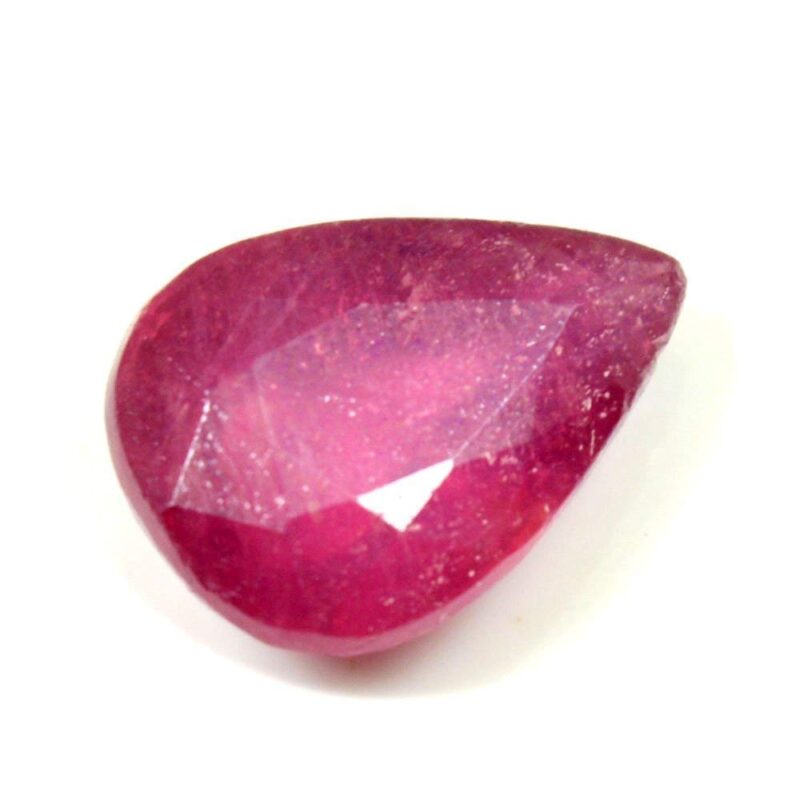 2.25 Ratti Genuine Certified Ruby Loose Stone 2.04 Carat Pear Shape Manik Astrology Engerised Gemstone