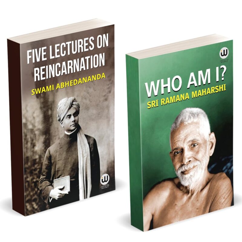 Who Am I? | Five Lectures On Reincarnation | Sri Ramana Maharshi | Swami Abhedananda Book | Advaita Vedanta Philosophy | अद्वैत वेदांत | Spiritual English Paperback Books in English Combo Gift Pack Set | स्वामी अभेदानंद | Nan Yar religious By Bhagvan Shree Raman Maharishi | Indian Hinduism Spirituality | Sanatan Dharm Hindu Dharma religion The Original Edition ramanar Shri Self Enquiry | Mystery of Death | Life Beyond Death | Abhevananda Abhehananda Books Complex Spiritual Unfoldment The Gospel of Ramakrishna Biography Abhyananda Self-Realization, Spiritual Wisdom, Consciousness Hindu Meditation After Punarjanam Punarjanma Punarjanm Telugu, Tamil, Hindi, Kannada, Marathi Vivekananda विवेकानंद हू एम आय मैं कौन हूँ? मी कोण आहे? श्री रमण महर्षि रमन महर्षि I ?