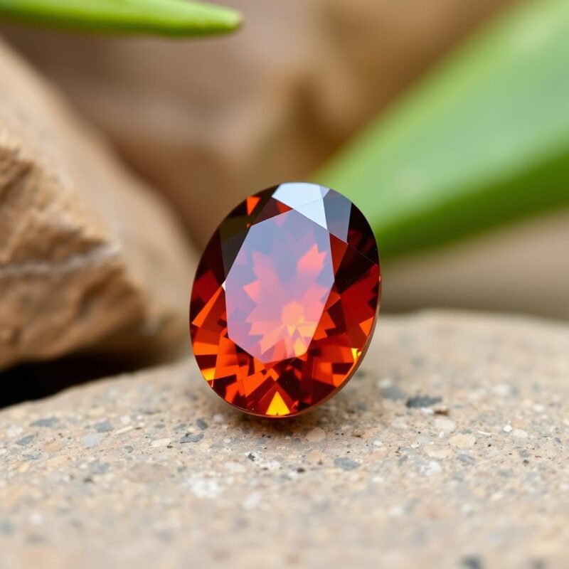 IGL Natural Ceylon Srilankan Hessonite Gemstone Premium Original Certified Gomed/Gomedhak Gem For Rahu, Protection, Peace, & Ring Jewelry For Men & Women