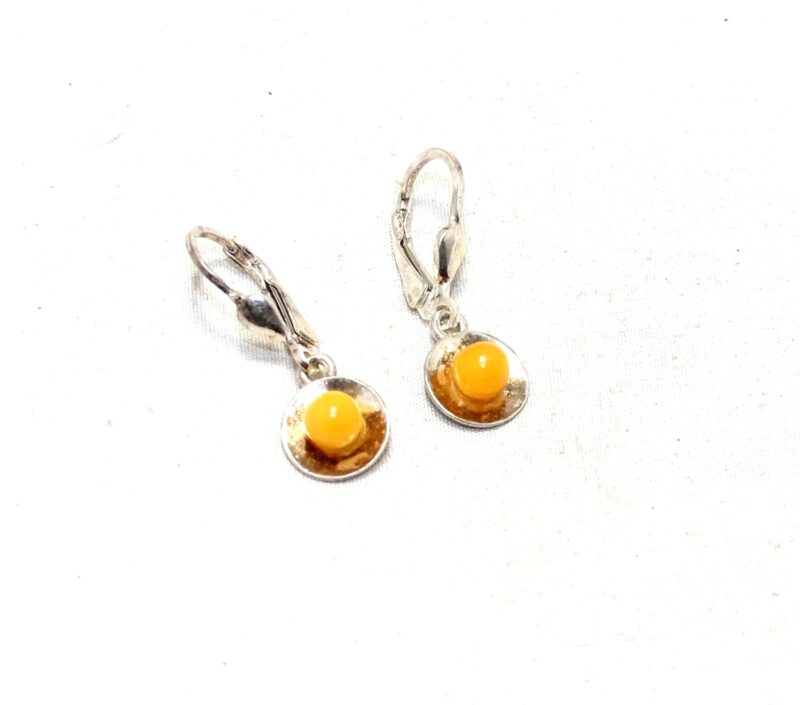 Rajasthan Gems Earrings 925 Sterling Silver Amber Gem Stone Traditional Handmade Women Gift j406