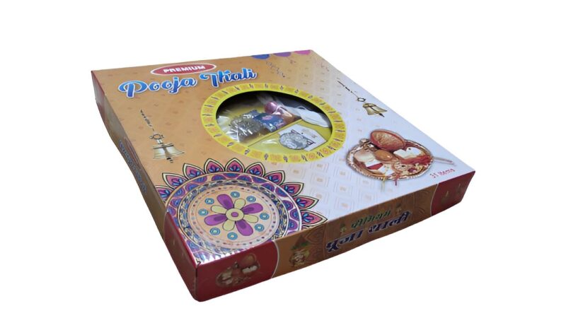 SS Pooja Thali, 31 Pieces, Pooja Samagri for Diwali, Navratri, Dusshera, Hawan, Puja, Indian Festival Pooja Kit with 31 Items - Pooja Items, Festival Pooja thali with All Ingredients