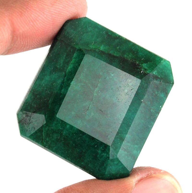 Stone Gems Panna/Emerald 13.00 Carat Gemstone Square Cut Shape * Perfect for Ring / Pendant Size Stone