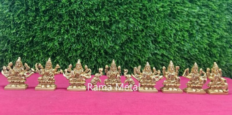 RAMA METAL Brass Ashtalakshmi Adventure Idols Set, ( Pack Of 1 )