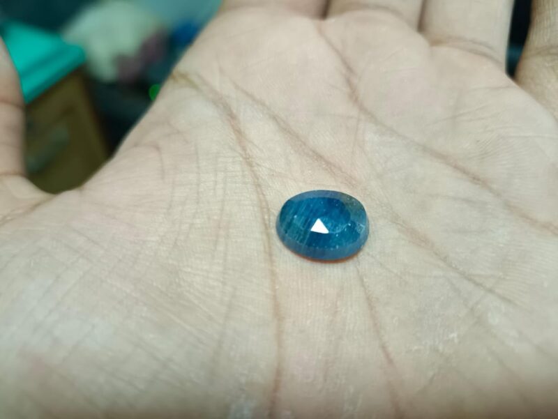 Aldomin� Blue Sapphire Healing Crystal Blue Stone 6.3 Carat Natural Gemstone for Men & Women 03