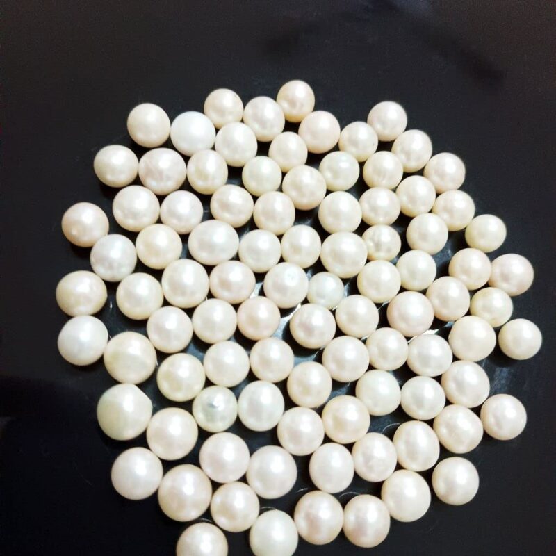 Natural Fresh water Pearl at Wholesale Rate (Rs 15/carat) Fine Quality Cabochon Round Shape मोती Loose Gemstone for Reselling Astrologers Jewellers Crystal Healing Astrological