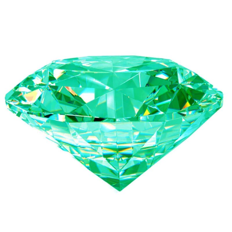 Sidharth Gems 7.25 Ratti Green Cubic Zircon Natural Certified Diamond Cut Loose Gemstone for Men's and Women's