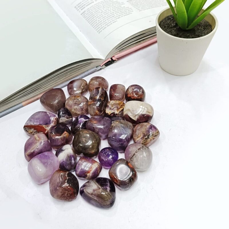 9Dzine Reiki Healing Crystal Tumble Single Stone for Vastu | Polished Gemstone Single Tumble for Home Decor Items Fish Tank Office Table Decor Outdoor Garden Aquarium Pocket Bag