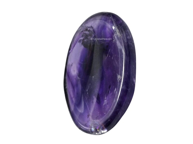 Crystal Heaven Amethyst Crystal Thumb Worry Pebbles Stones For Anxiety Stress Relief Massage - Aaa Grade Original Healing Gemstone Agate Rubbing Stone For Yoga Meditation Spiritual Reiki Feng Shui