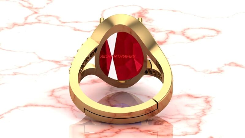 SIDHARTH GEMS Natural Certified Unheated Untreatet 18.00 Ratti A+ Quality Natural Burma Ruby Manik Gemstone Ring for Women's and Men's (Lab Certified)