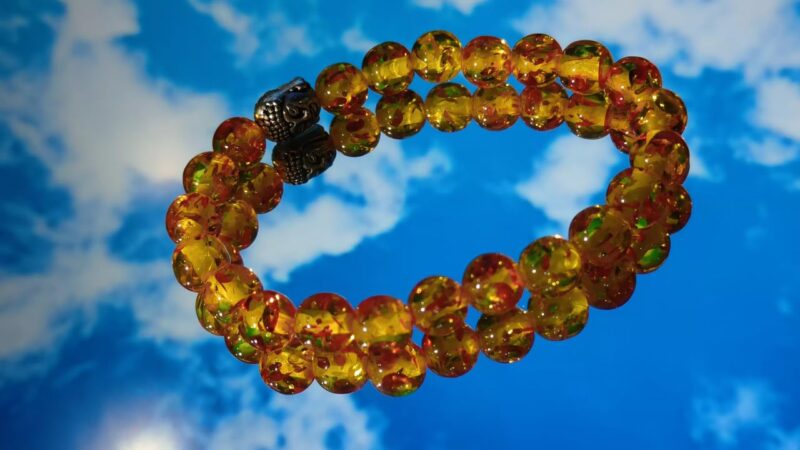 Gemstone Gallery Amber Bracelet Original Certified अम्बर स्टोन ब्रेसलेट Amber Crystal Bracelet Amazing Amber Stone Bracelet Round Beads Deluxe Quality Amber Gemstone Bracelet For Wearing Purpose