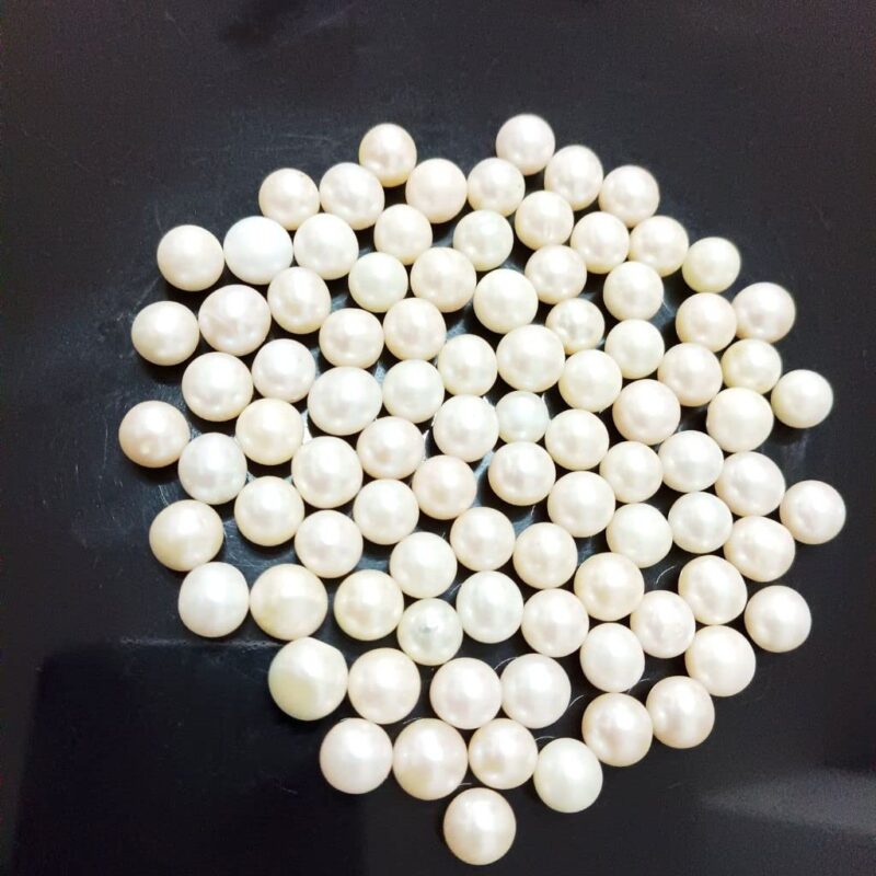 Natural Fresh water Pearl at Wholesale Rate (Rs 15/carat) Fine Quality Cabochon Round Shape मोती Loose Gemstone for Reselling Astrologers Jewellers Crystal Healing Astrological