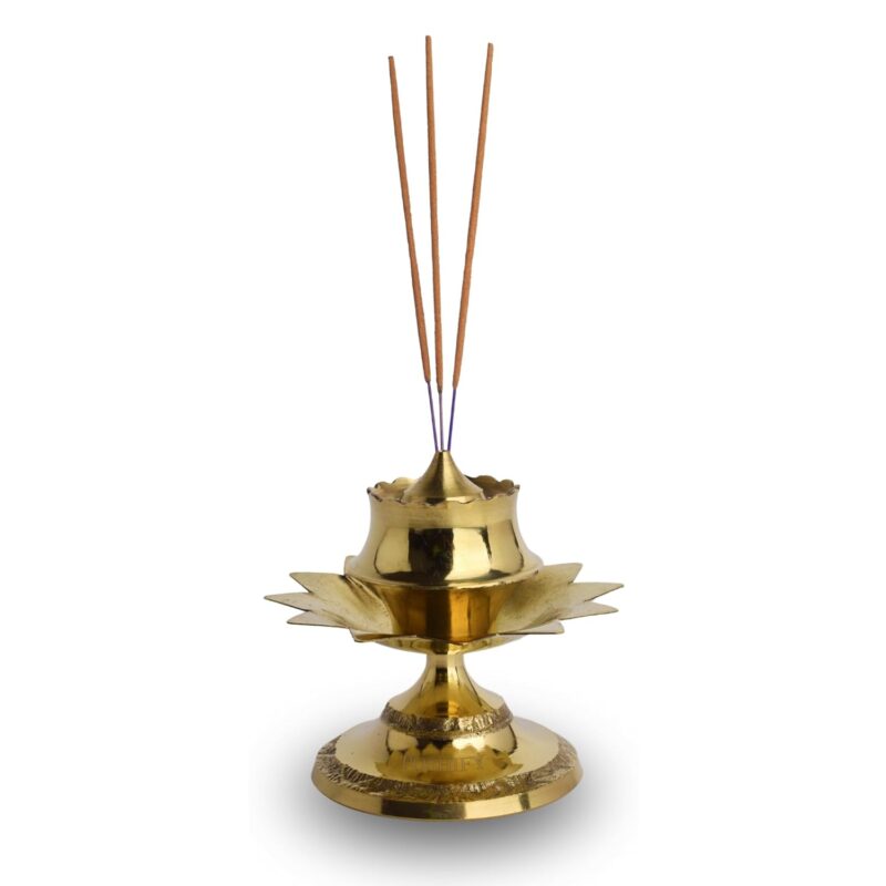 POSHIFY Brass Agarbati Stand: Traditional Indian Incense Stick Holder for Puja Room, Perfect for Housewarming, Pooja in Office and Diwali Puja