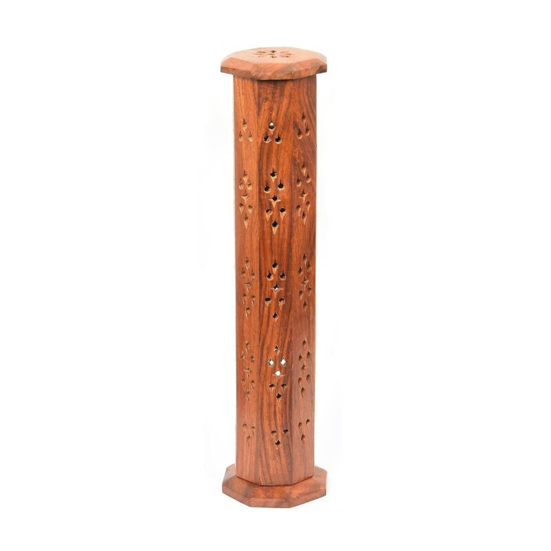 VDR Handcrafted Wooden Agarbatti Stand with Ash Catcher & Dhoop Stick Holder | Traditional Incense Stick Stand for Home/Office/Temple Decor | Sambrani Cup Cone Batti Holder