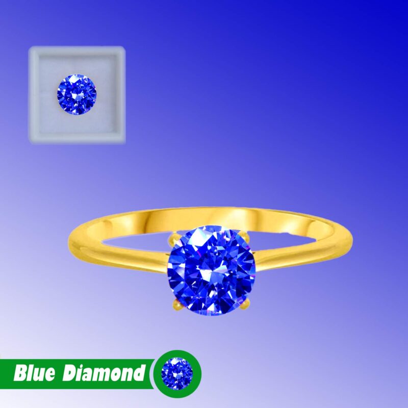 Maya Gems Blue Diamond Gemstone (Zircon)