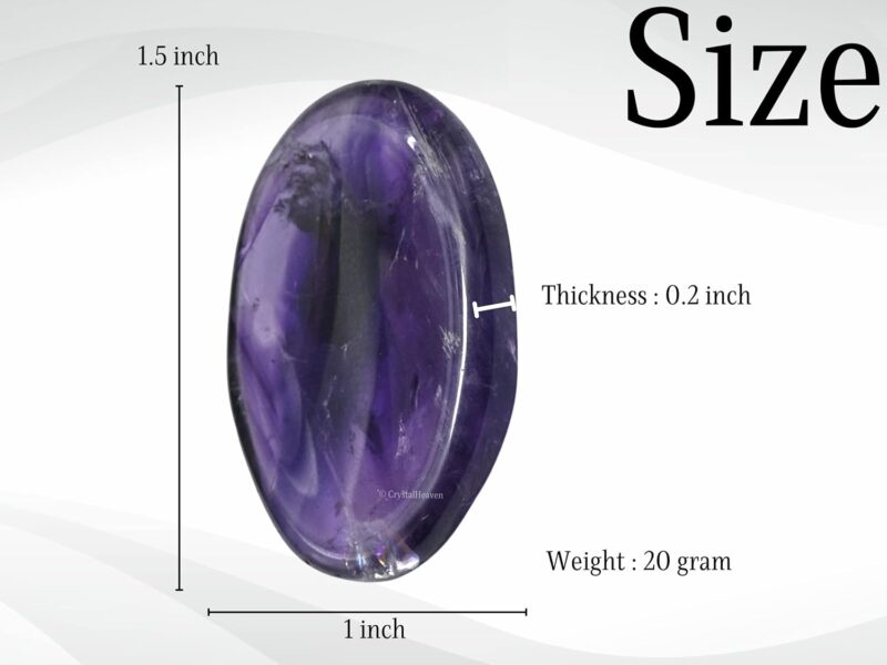 Crystal Heaven Amethyst Crystal Thumb Worry Pebbles Stones For Anxiety Stress Relief Massage - Aaa Grade Original Healing Gemstone Agate Rubbing Stone For Yoga Meditation Spiritual Reiki Feng Shui