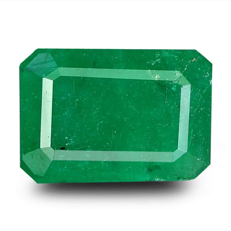 LMDLACHAMA Natural AAA++ Quality Green Loose 6.32 Carat / 7.25 Ratti Gemstone Natural Certified Zambian Emerald/Panna Stone for Men and Women (Lab Approved)