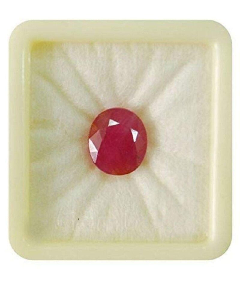 Jewar Mandi Unheated Untreated 6.25 Ratti 5.75 Carat A+ Quality Natural Burma Ruby Manik Loose Gemstone for Women and Men