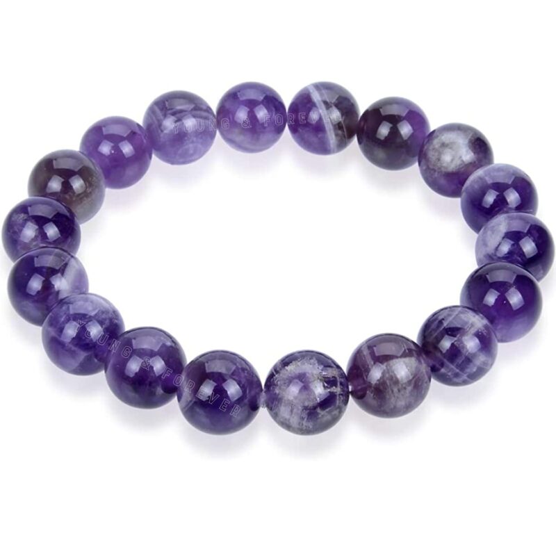 Young & Forever Gift Reiki Fengshui Natural Healing Crystal Beads Gemstones Triple Protection Bracelet 10mm