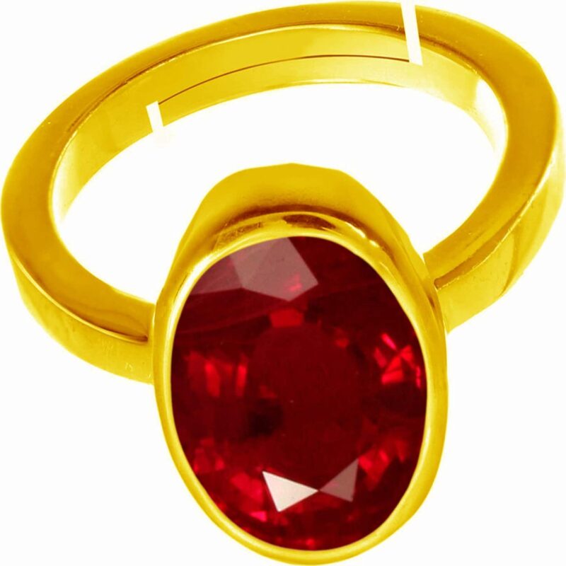 Anuj Sales 10.00 Carat Certified Unheated Untreatet A+ Quality Natural Burma Ruby Manik Gemstone Ring for Women's and Men's