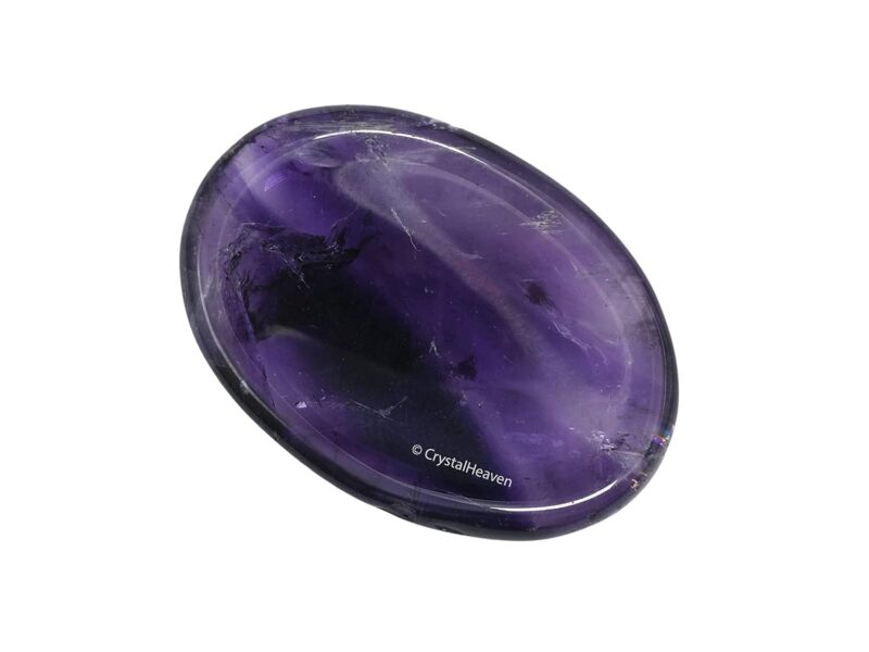 Crystal Heaven Amethyst Crystal Thumb Worry Pebbles Stones For Anxiety Stress Relief Massage - Aaa Grade Original Healing Gemstone Agate Rubbing Stone For Yoga Meditation Spiritual Reiki Feng Shui