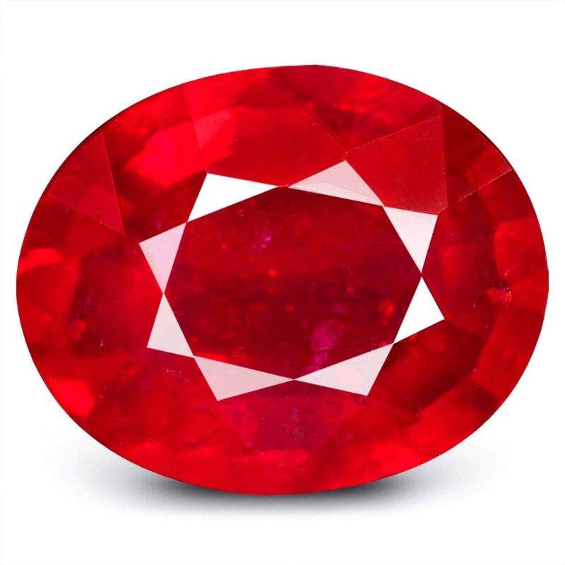 Radheyma Gems Burma Ruby Gemstone Manik Stone Certified for Men and Women (Ruby, 4.25 Ratti / 3.40 Carat)