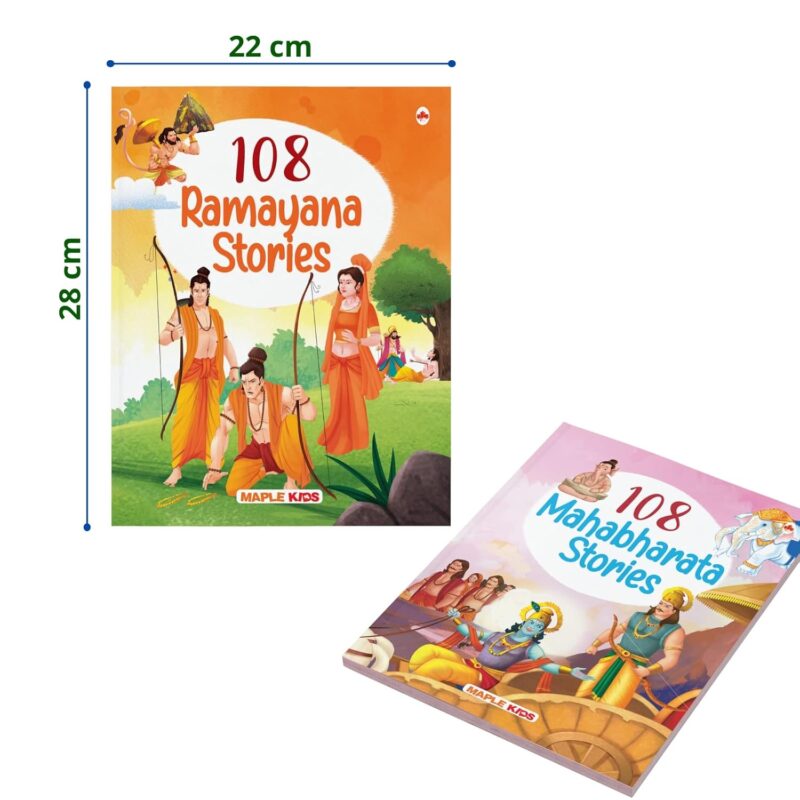 Stories from the Ramayana and the Mahabharata (Set of 2 Books) (Illustrated) - Story Books for kids - Bedtime Stories - 4 years to 10 Years old - English Stories for Children - Read Aloud to Infants, Toddlers