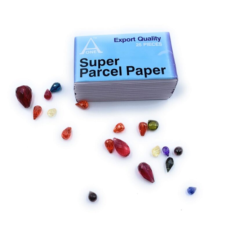 Aone Diamond Parcel Papers No 3 White Outer & 2 White Flutes Inner Pack of 5x25pcs for Gemologists to Protect, Stock Rough/Polished Diamonds/Gemstones for Jewellery Diamond Trader/Sorter/Grader