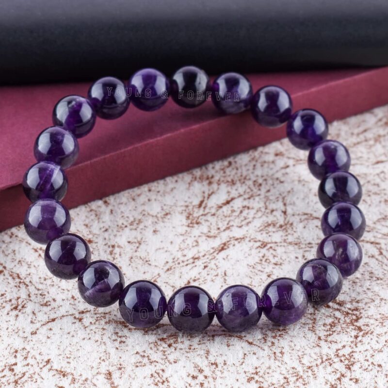 Young & Forever Gift Reiki Fengshui Natural Healing Crystal Beads Gemstones Triple Protection Bracelet 10mm