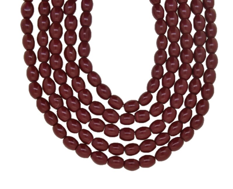 ShreeCrystalsBeads Ruby Quartz Plain Barrel Shape Gemstone Beads for Jewelry Making, Jewelry Supplies, Ruby Quartz Beads 8x10mm Size, 1 Strand Each of 16" Length