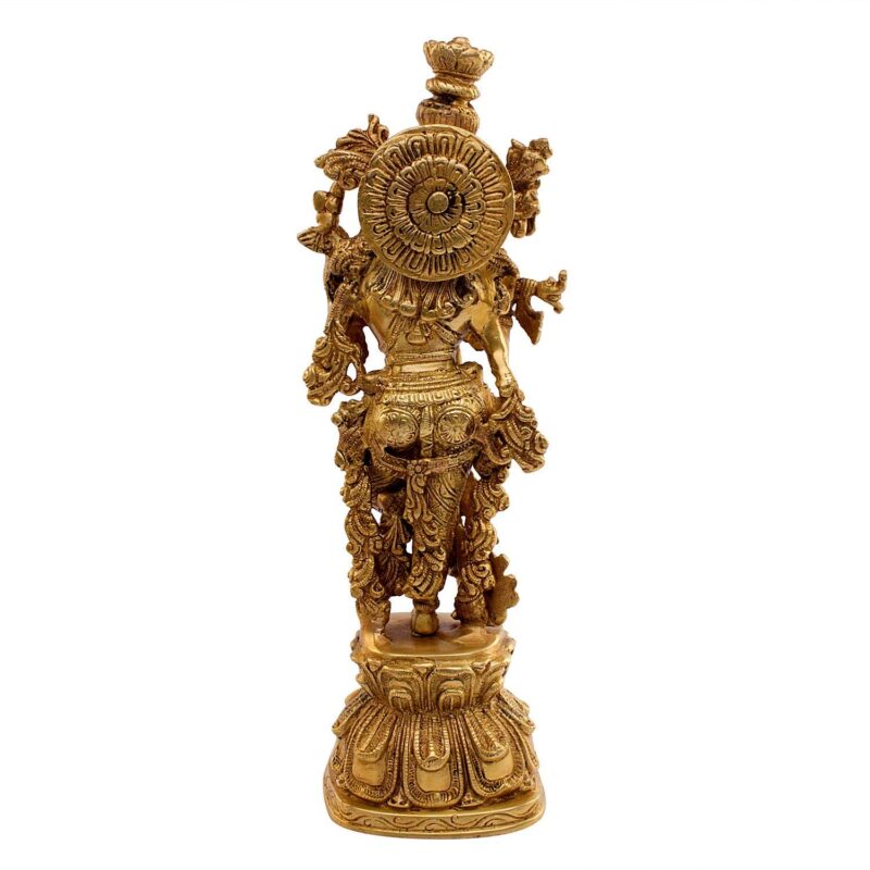 Kartique Brass Krishna Idol | Murli Krishna Statue | Murti |