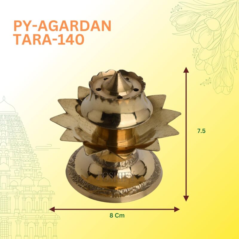 POSHIFY Brass Agarbati Stand: Traditional Indian Incense Stick Holder for Puja Room, Perfect for Housewarming, Pooja in Office and Diwali Puja