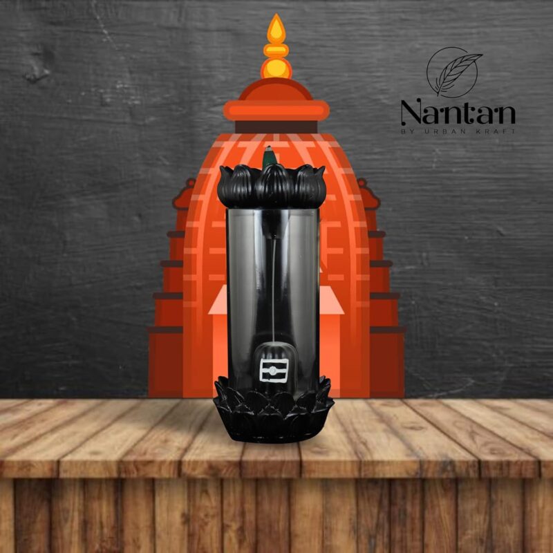 Nantan Shivlinga Smoke Backflow Decorative Polyresin Incense Holder With 20 Back Flow Incense Cone - Multicolor